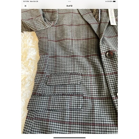 PAISLEY & GRAY Black/Gray Houndstooth Skinny Fit Blazer/Jacket 40 Reg 40R NEW - Picture 8 of 12